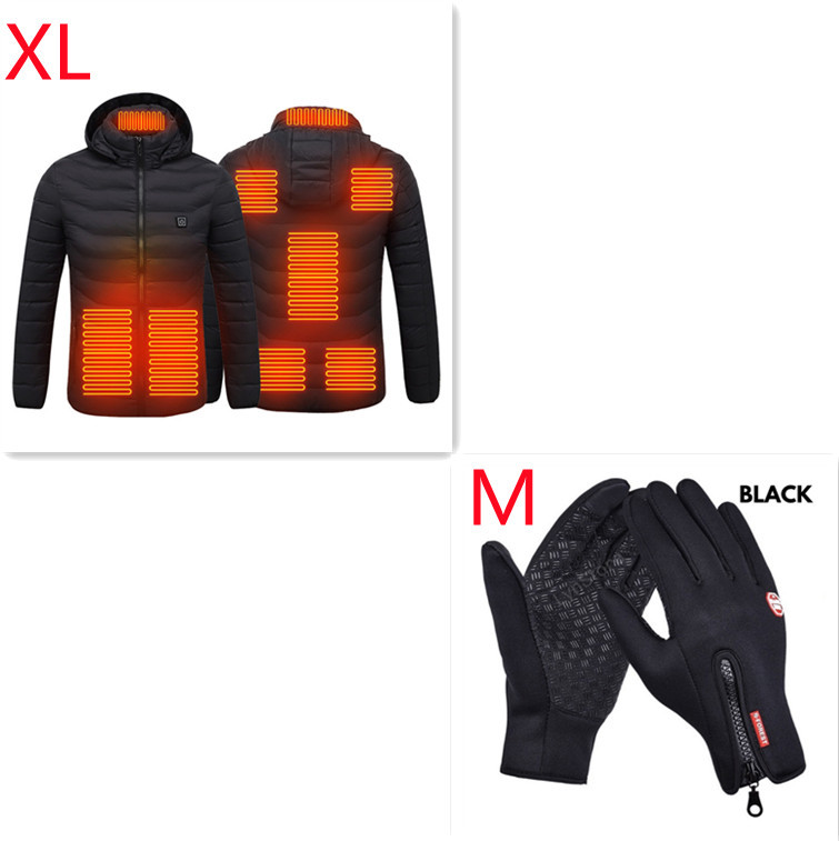 Winter Heated Jacket USB Electric Cotton Coat Zip-up For Men - Image 3